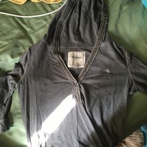 abercrombie gray shirt with hood